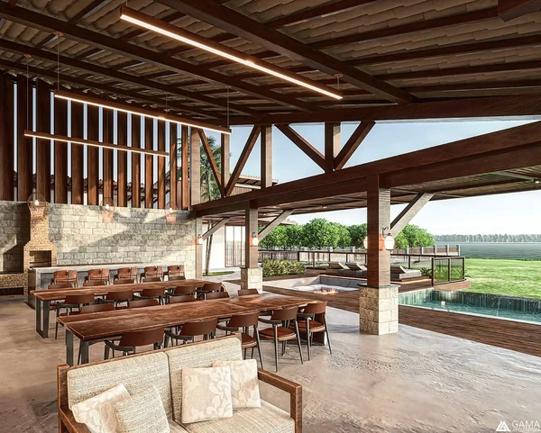 Novo projeto da mansão de João Gomes reflete a identidade sertaneja do cantor por Divulgação/@agamaarquitetura