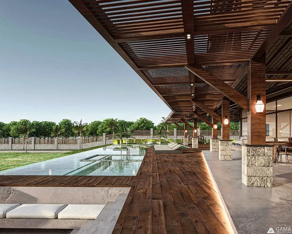 Novo projeto da mansão de João Gomes reflete a identidade sertaneja do cantor por Divulgação/@agamaarquitetura