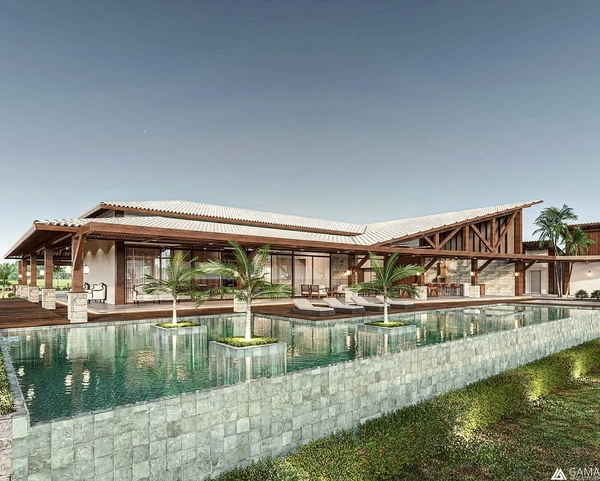 Novo projeto da mansão de João Gomes reflete a identidade sertaneja do cantor por Divulgação/@agamaarquitetura