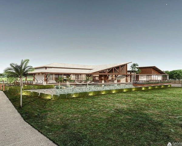 Novo projeto da mansão de João Gomes reflete a identidade sertaneja do cantor por Divulgação/@agamaarquitetura