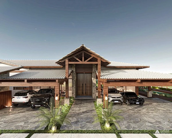 Novo projeto da mansão de João Gomes reflete a identidade sertaneja do cantor por Divulgação/@agamaarquitetura