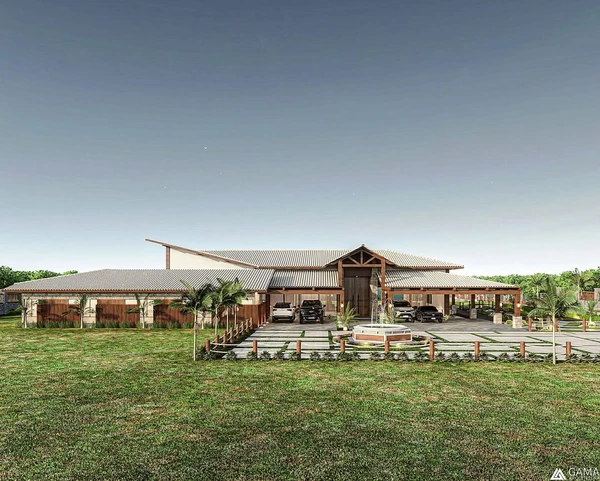 Novo projeto da mansão de João Gomes reflete a identidade sertaneja do cantor por Divulgação/@agamaarquitetura