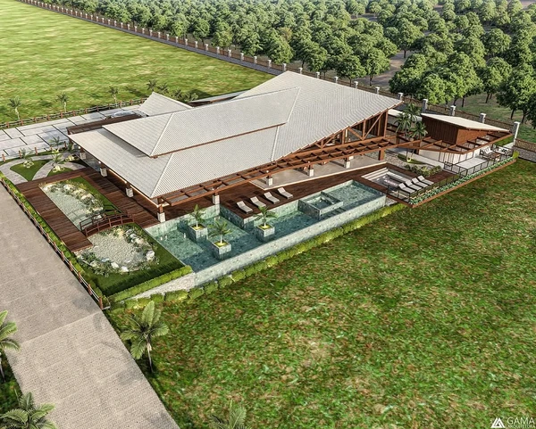 Novo projeto da mansão de João Gomes reflete a identidade sertaneja do cantor por Divulgação/@agamaarquitetura