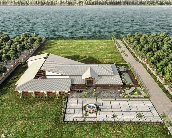 Novo projeto da mansão de João Gomes reflete a identidade sertaneja do cantor por Divulgação/@agamaarquitetura