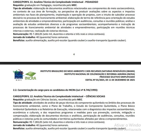 Vagas e salários foram detalhadas por Reprodução