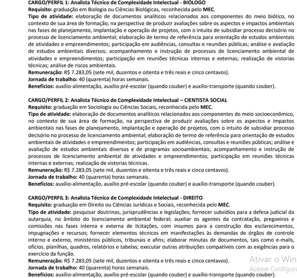 Vagas e salários foram detalhadas por Reprodução