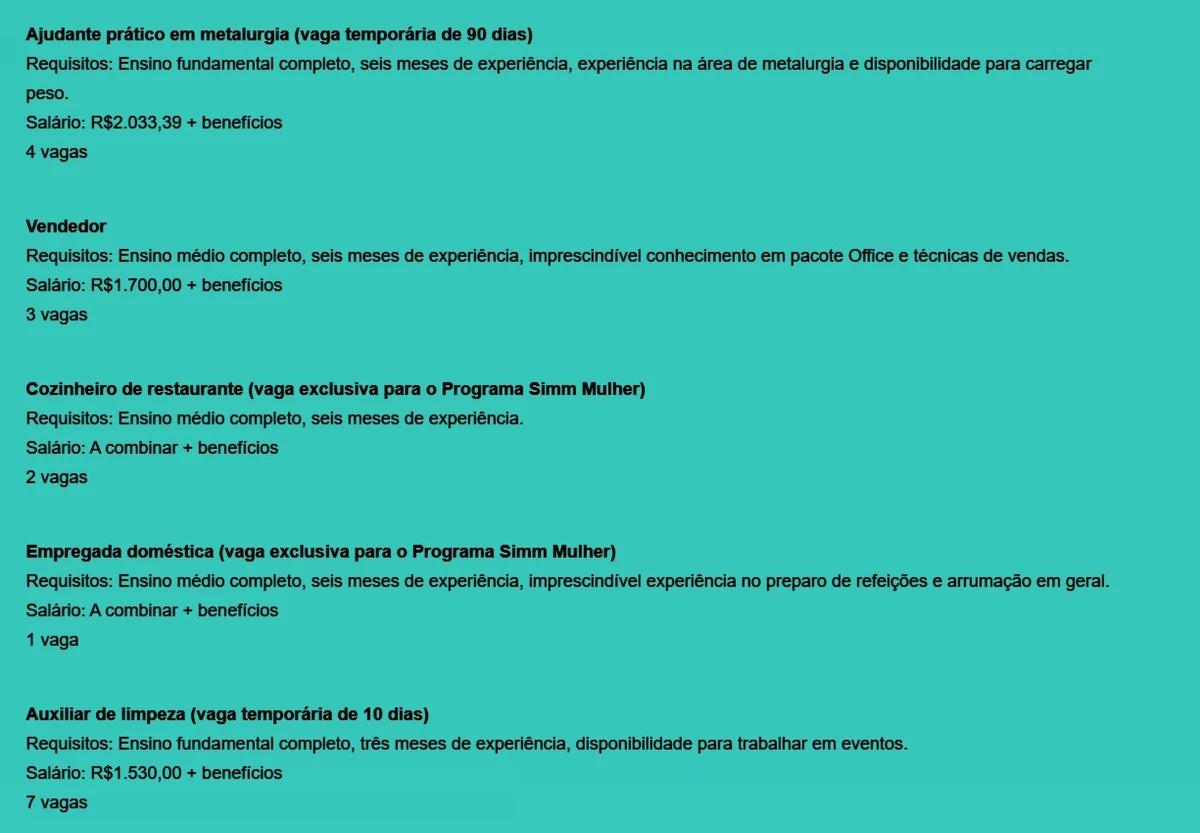 Veja vagas por Reprodução
