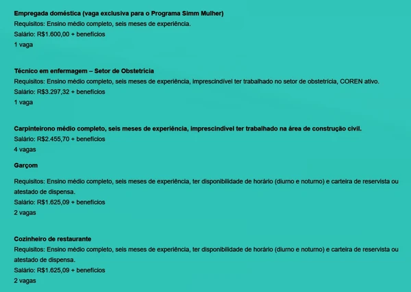 Veja vagas por Reprodução