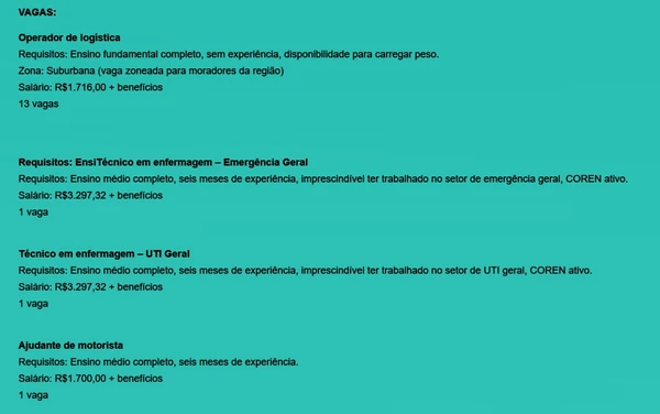 Veja vagas por Reprodução