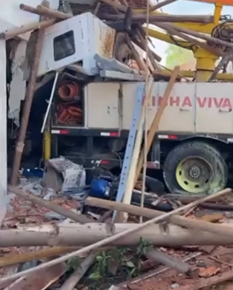 Acidente com caminhão em Palmeiras, na Chapada Diamantina por Reprodução