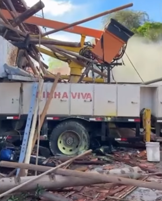 Acidente com caminhão em Palmeiras, na Chapada Diamantina por Reprodução