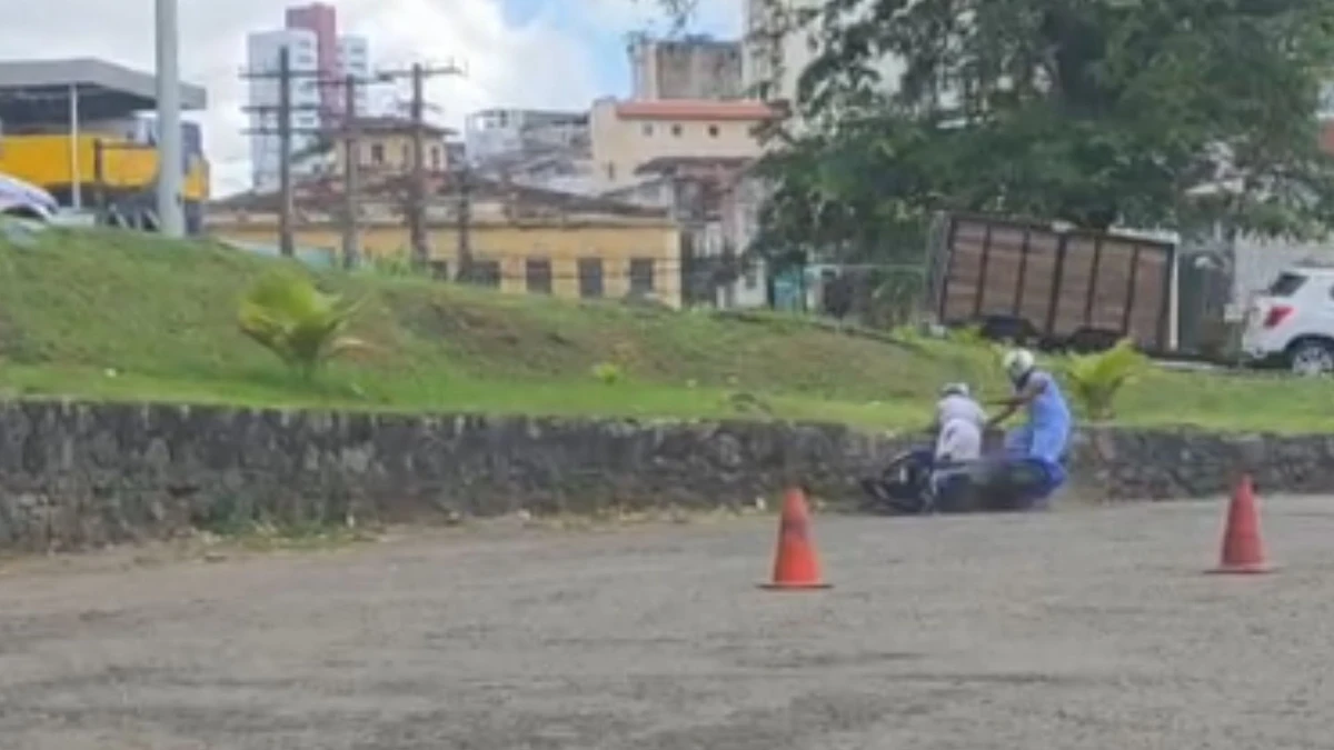 Acidente é registrado em área de treino para motos em Salvador