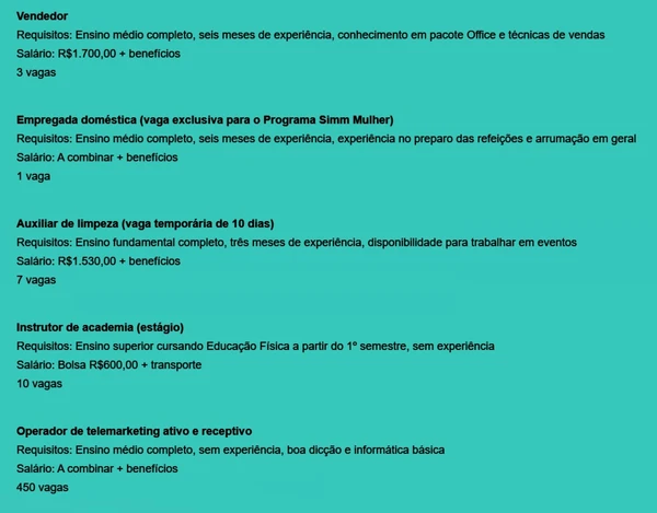 Veja vagas por Reprodução