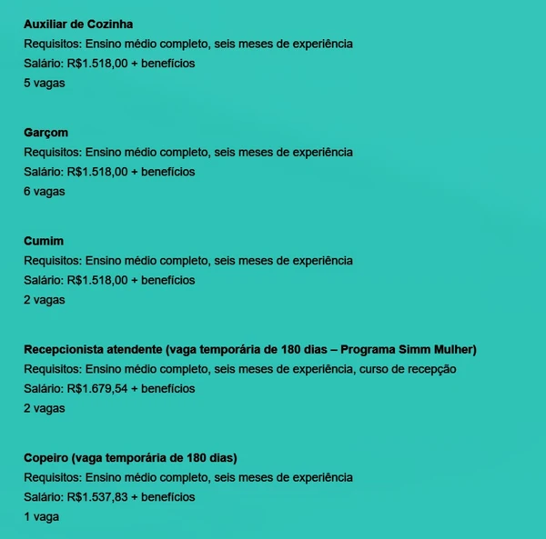 Veja vagas por Reprodução