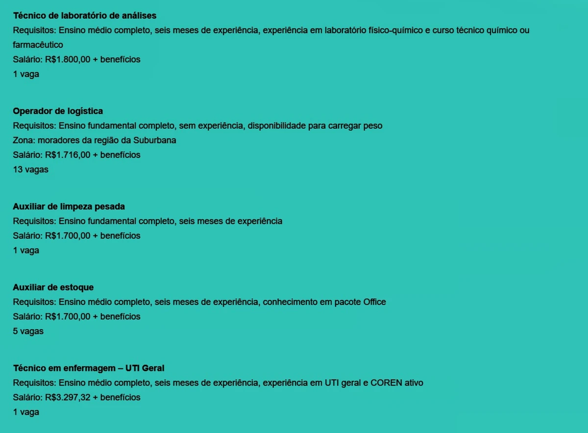 Veja vagas por Reprodução