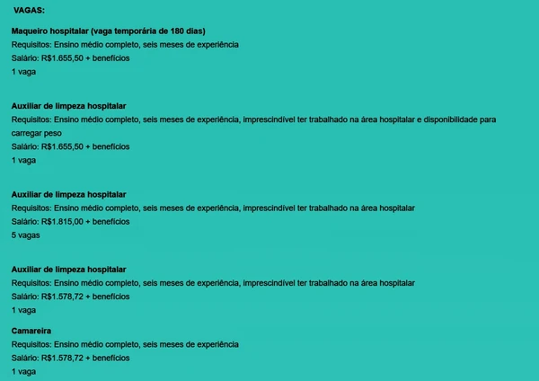 Veja vagas por Reprodução