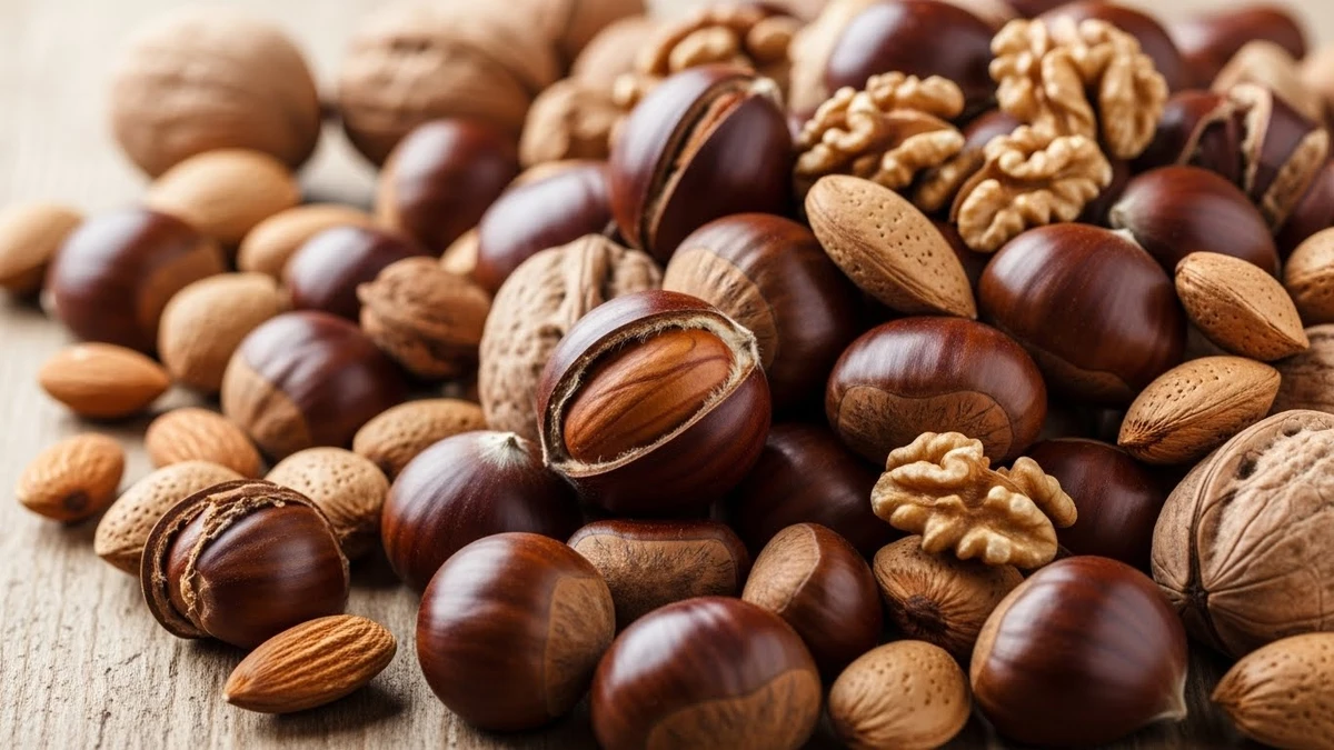 
Nozes,
castanhas e amêndoas em excesso podem atrapalhar a dieta.
 por Imagem produzida com IA