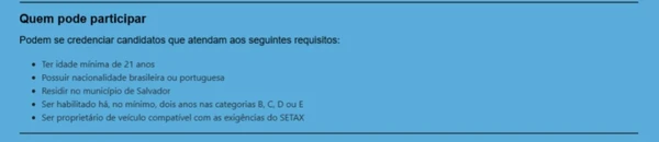 Saiba como participar do credenciamento para taxistas em Salvador por Reprodução