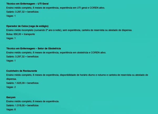 Veja vagas do SIMM por Reprodução