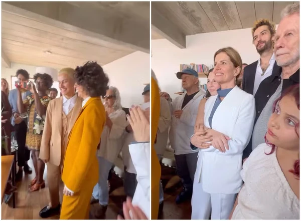 Filha de Debora bloch, Julia Anquier se casa com a cantora Maria Beraldo por Reprodução/Redes Sociais 