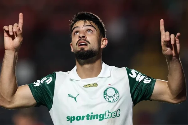 Flaco López (Palmeiras) – Valorização de R$ 71,8 milhões em 2025, com crescimento de 122,2%, e valor de mercado atual de R$ 130,6 milhões por Cesar Greco/Palmeiras 