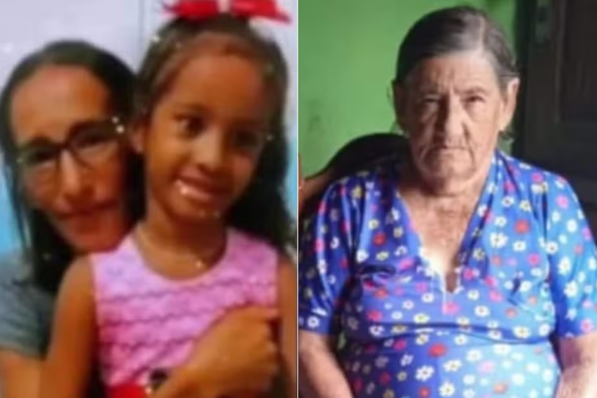 Glorena de Jesus Silva, de 85 anos, Zilda Maria da Silva Alves, de 43, e a criança Aline Silva Alves, de 10 anos por Reprodução
