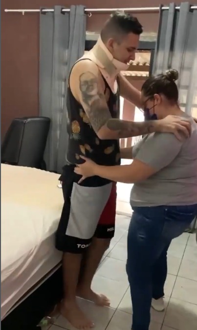 Luiz Renato compartilhou recuperação nas redes sociais por Reprodução