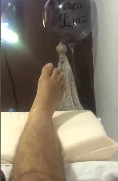 Luiz Renato compartilhou recuperação nas redes sociais por Reprodução