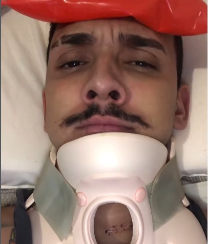 Luiz Renato compartilhou recuperação nas redes sociais por Reprodução