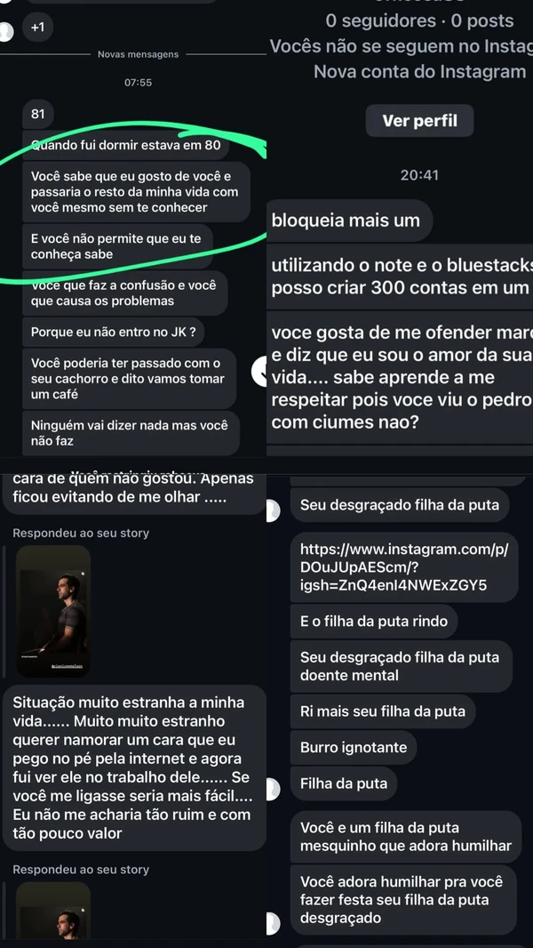 Marcos Pitombo expõe perseguição de stalker  por Reprodução/Instagram