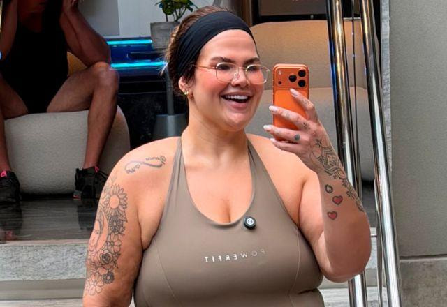 Thais Carla surge de roupa de academia e web se impressiona com emagrecimento por Reprodução/Redes Sociais 