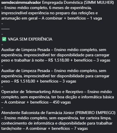 Veja vagas por Reprodução