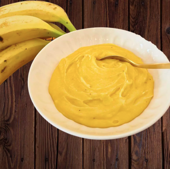  Purê feito com banana-da-terra é uma opção interessante para acompanhar peixes e frutos do mar por Reprodução