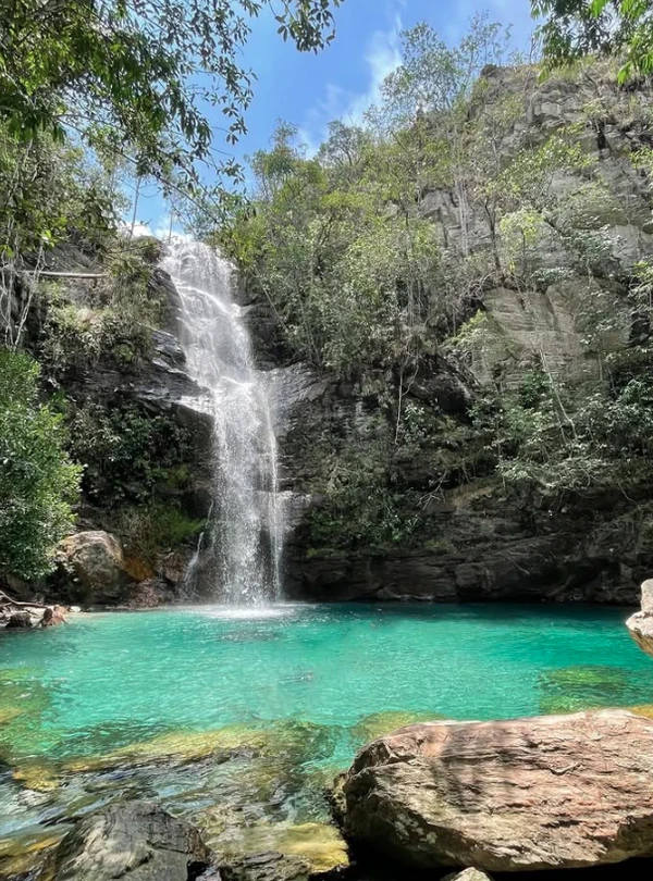 Cachoeira Santa Bárbara – Cavalcante (GO) por Reprodução | Instagram