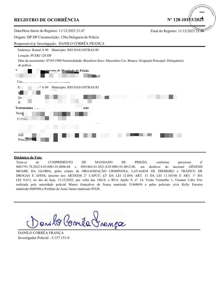 Traficante do BDM é preso em área do TCP no Rio  por Reprodução