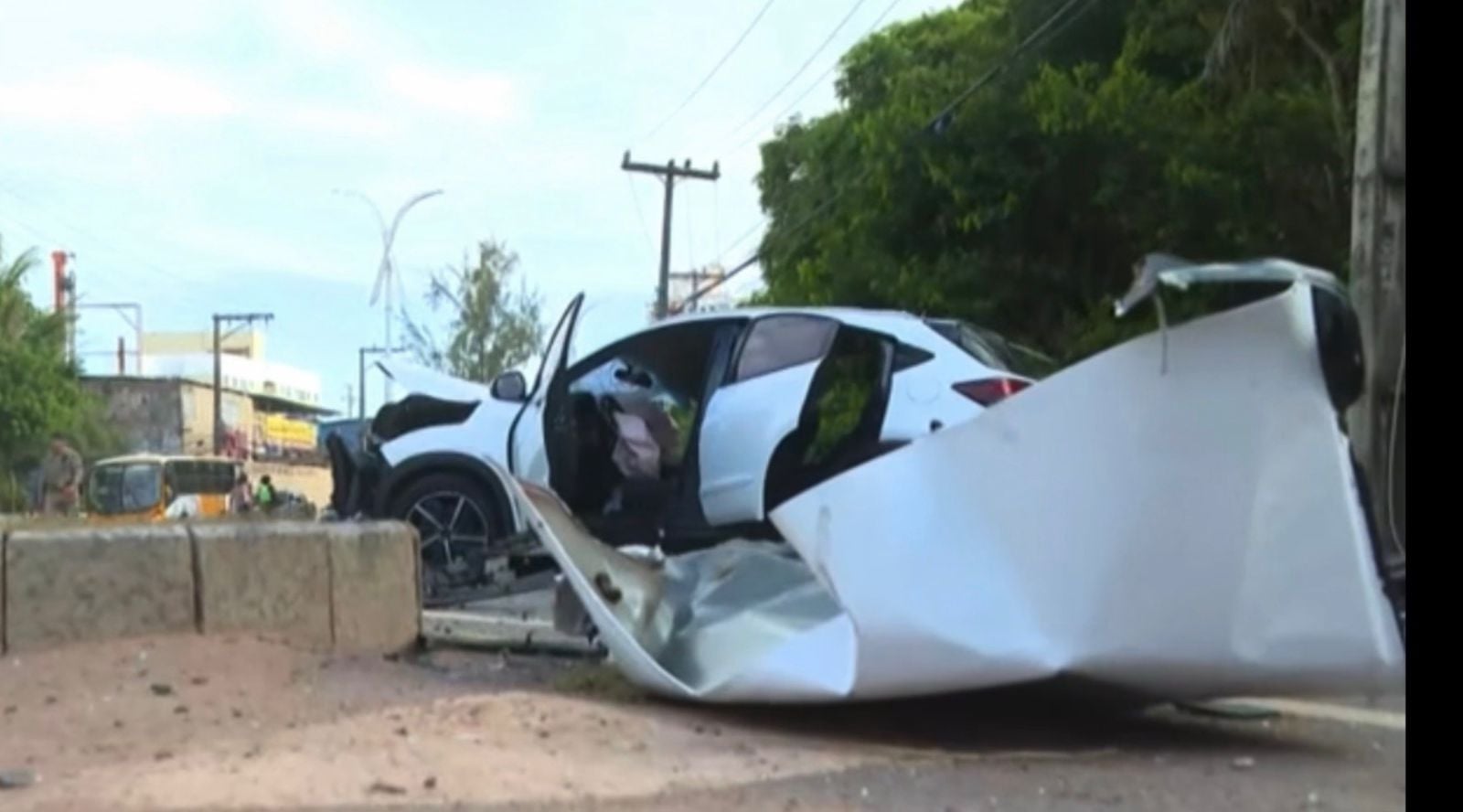 Acidente aconteceu em Itapuã por Reprodução/TV Bahia