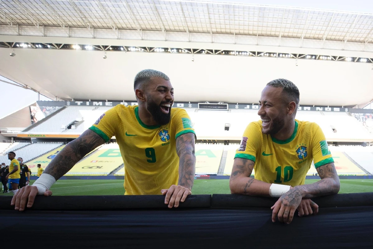 Neymar e Gabigol por Lucas Figueiredo/CBF