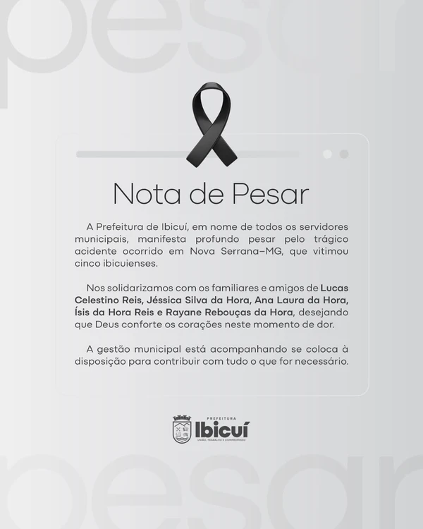 Prefeitura lamentou as mortes por Reprodução