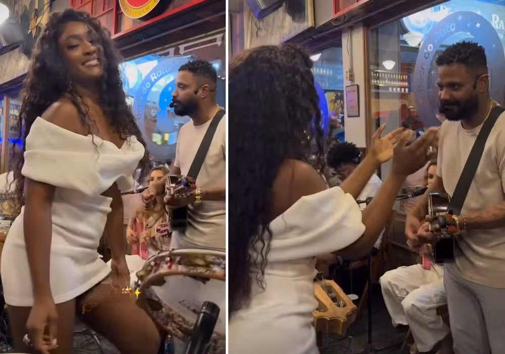 Arlindinho e Erika Januza por Reprodução