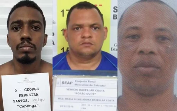 Jorge Ferreira Santos, Venício Bacelar Costa e Antônio Dias de Jesus estão presos