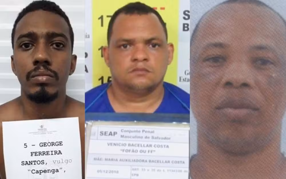 Jorge Ferreira Santos, Venício Bacelar Costa e Antônio Dias de Jesus estão presos por Reprodução