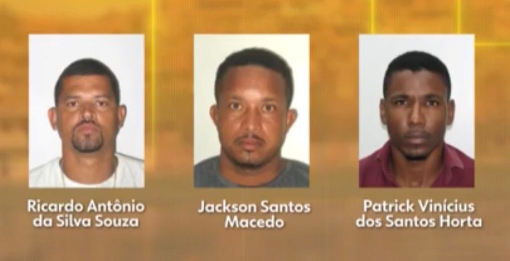 Ricardo Antônio da Silva Souza, Jackson Santos Macedo e Patrick Vinícius dos Santos Horta foram mortos por Reprodução/TV Bahia