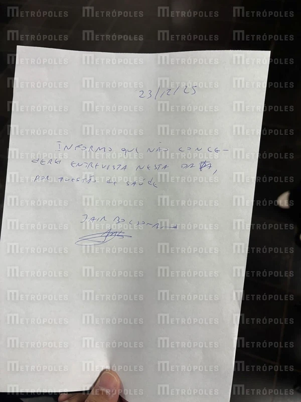 Bilhete de Jair Bolsonaro