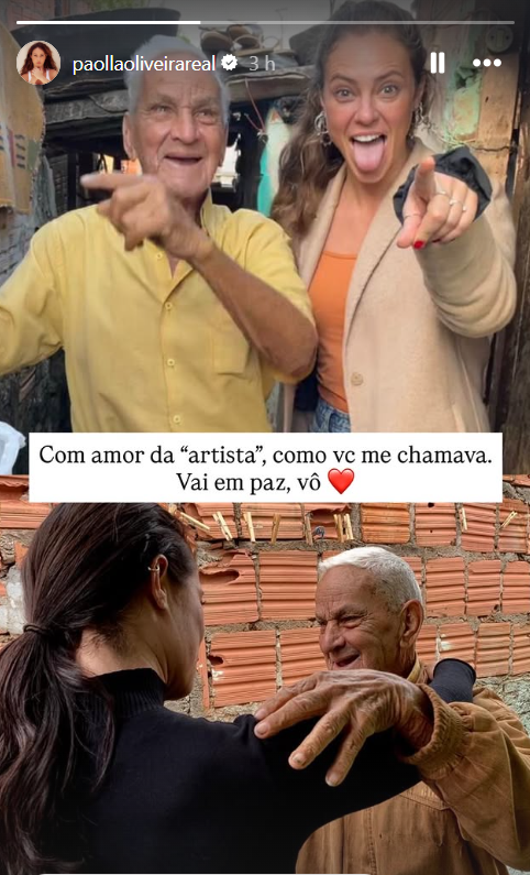Paolla Oliveira lamenta morte do avô por Reprodução / Instagram
