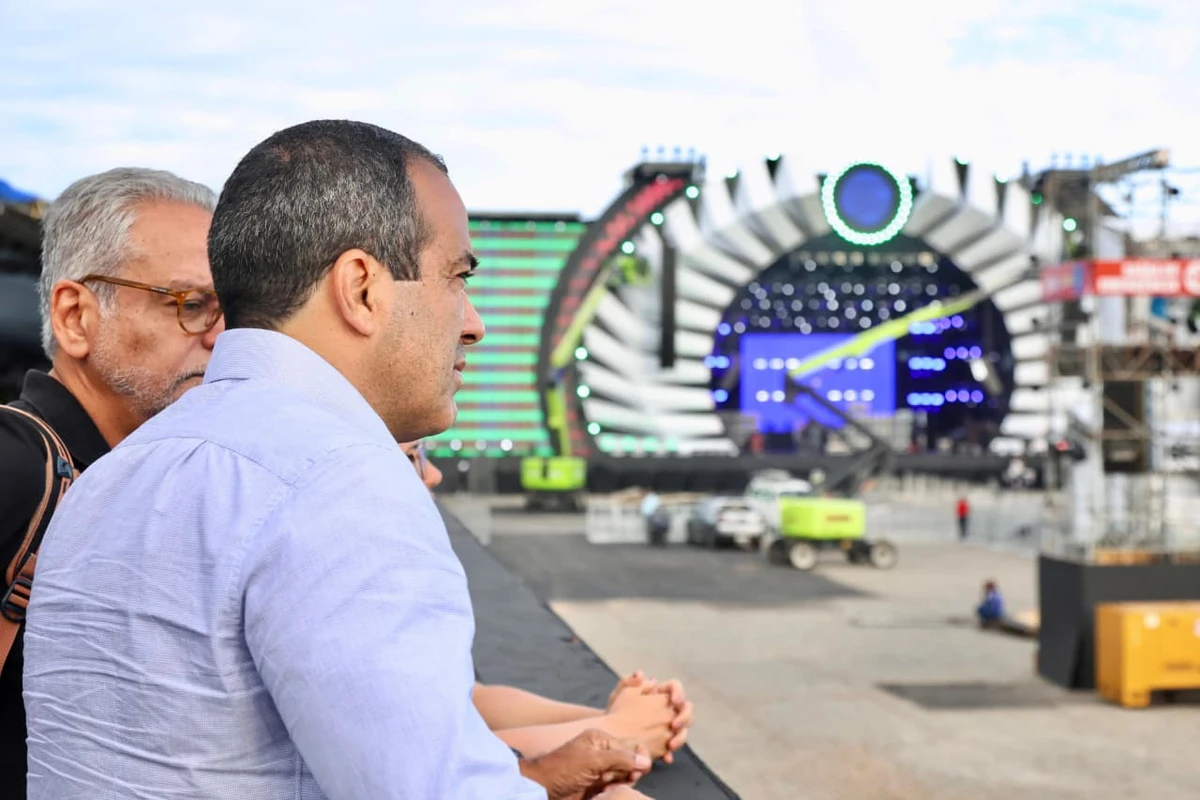 Prefeito Bruno Reis fez vistoria e anunciou serviços na Arena O Canto da Cidade por Bruno Concha/Divulgação