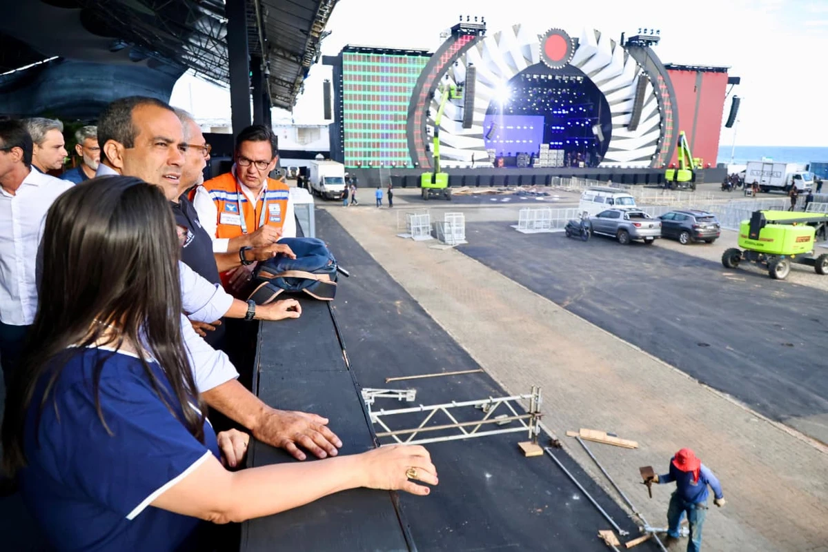 Prefeito Bruno Reis fez vistoria e anunciou serviços na Arena O Canto da Cidade por Bruno Concha/Divulgação
