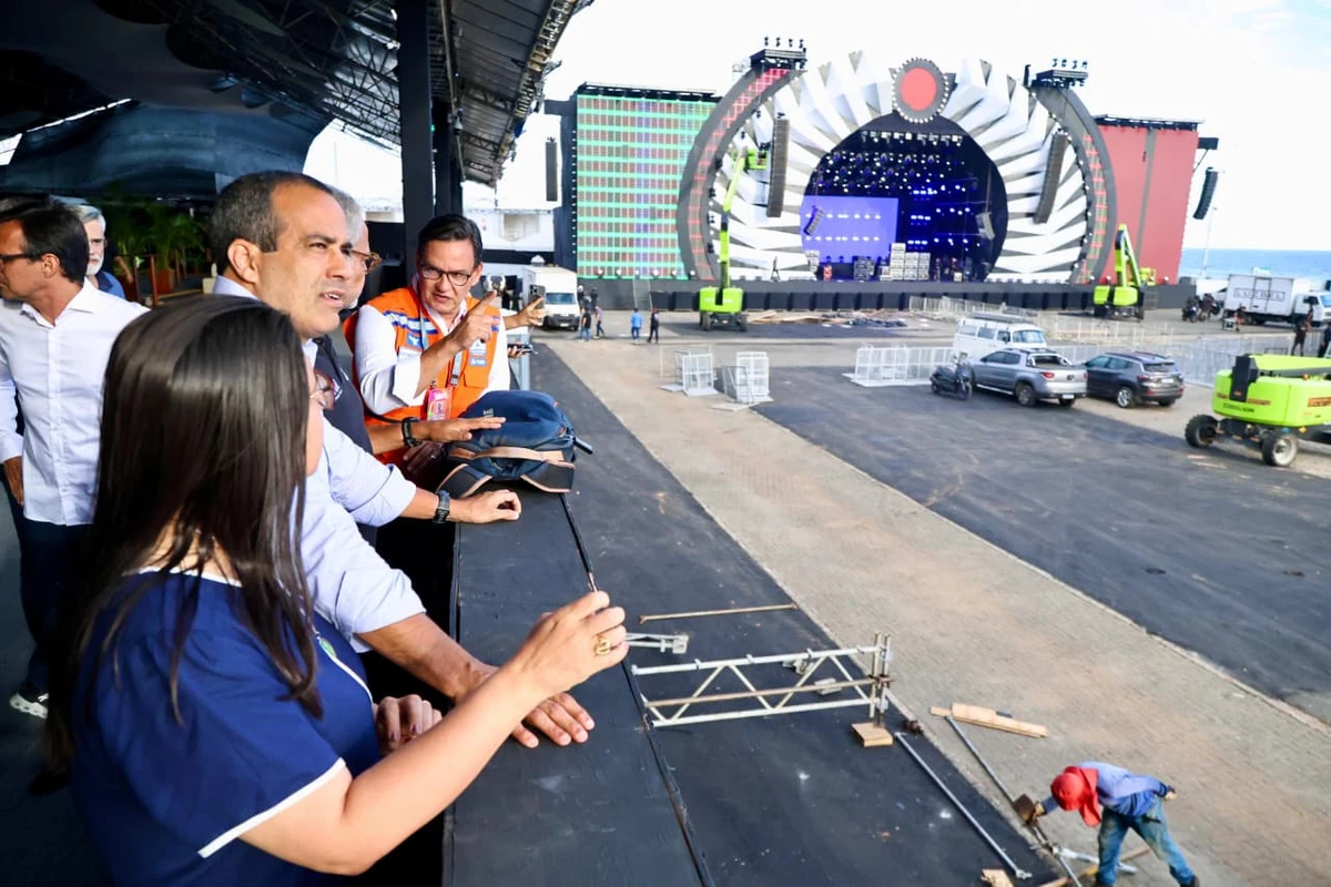 Prefeito Bruno Reis fez vistoria e anunciou serviços na Arena O Canto da Cidade por Bruno Concha/Divulgação