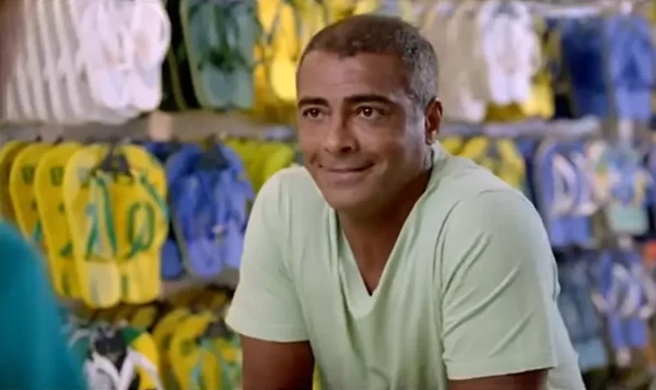 Romário fez propaganda das Havaianas