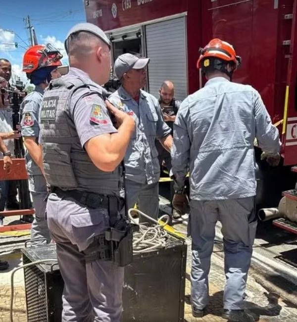 Animal foi retirado pelos bombeiros por Reprodução/EPTV