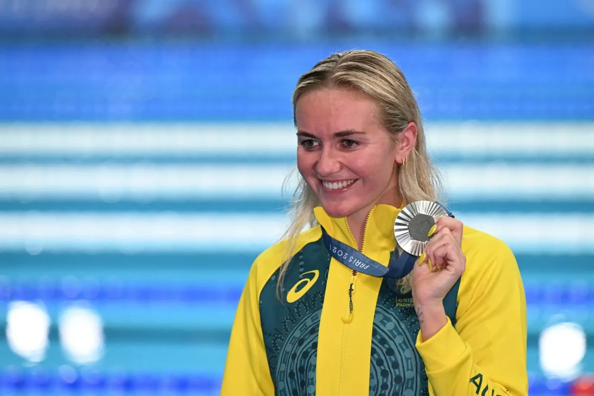 Ariarne Titmus - nadadora australiana e quatro vezes medalhista olímpica, encerrou carreira competitiva em outubro por Divulgação